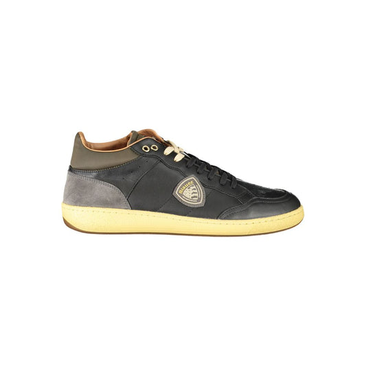 Blauer schwarzer Polyester-Sneaker