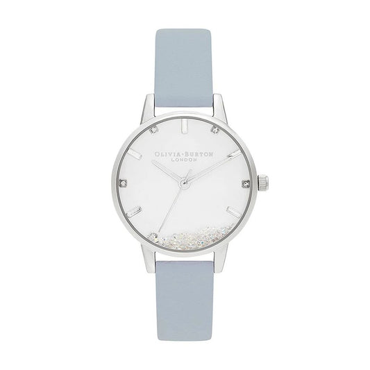 Olivia Burton – Blaue Kunstlederuhr
