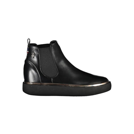 US POLO ASSN. Schwarzer Polyesterstiefel