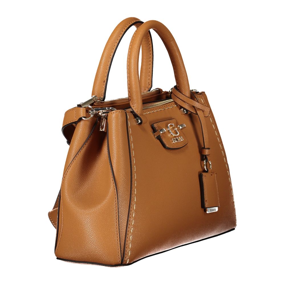 Guess Jeans – Braune Polyethylen-Handtasche