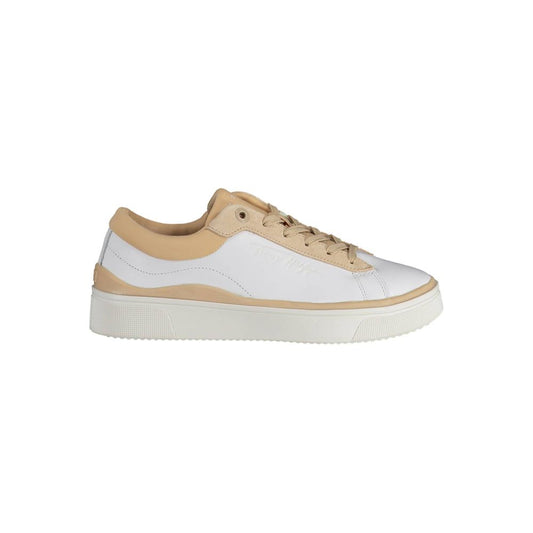 Tommy Hilfiger – Weiße Polyester-Sneaker