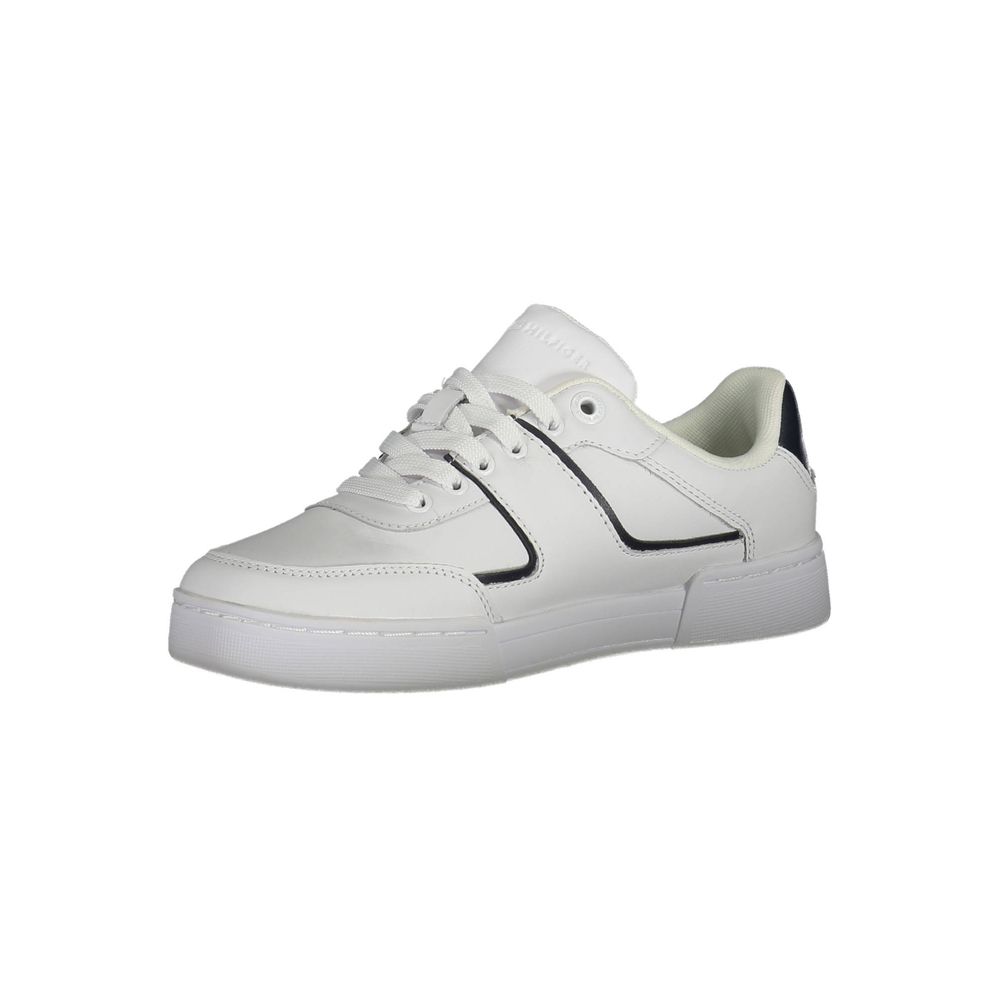 Tommy Hilfiger – Weiße Polyester-Sneaker