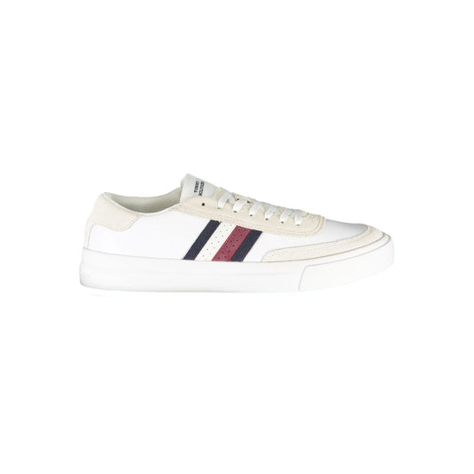Tommy Hilfiger – Weiße Polyester-Sneaker