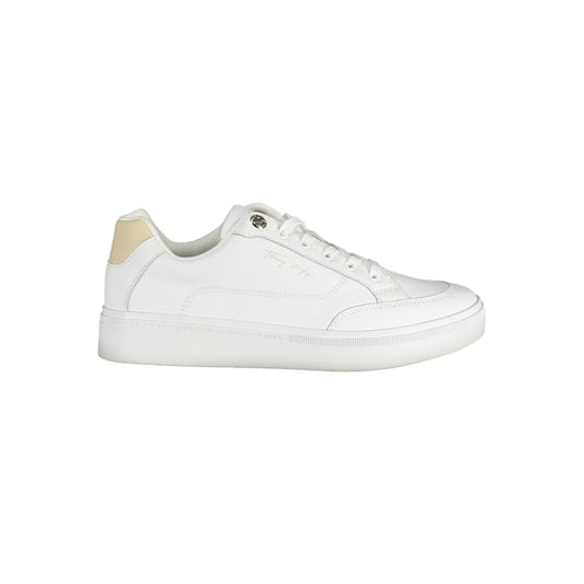 Tommy Hilfiger – Weiße Polyester-Sneaker