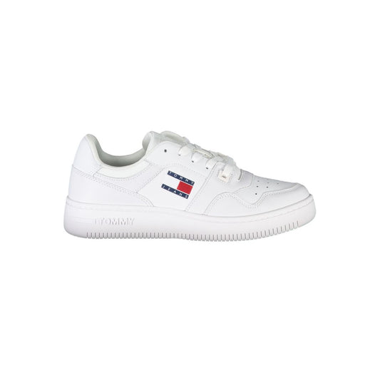 Tommy Hilfiger – Weiße Polyester-Sneaker