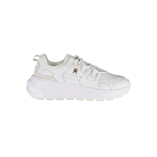 Tommy Hilfiger – Weiße Polyester-Sneaker