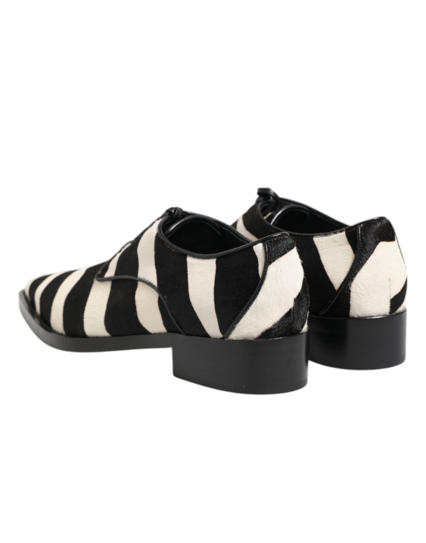Dolce &amp; Gabbana Abendschuhe aus Ponyfell in Schwarz und Weiß mit Zebramuster