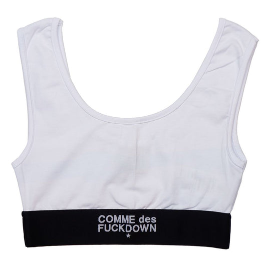 Comme Des Fuckdown Weiße Baumwolloberteile und T-Shirts