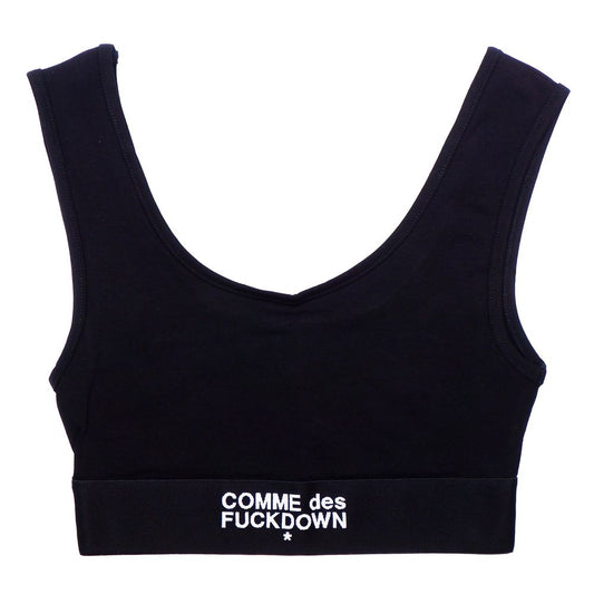 Comme Des Fuckdown Schwarze Baumwolloberteile und T-Shirts