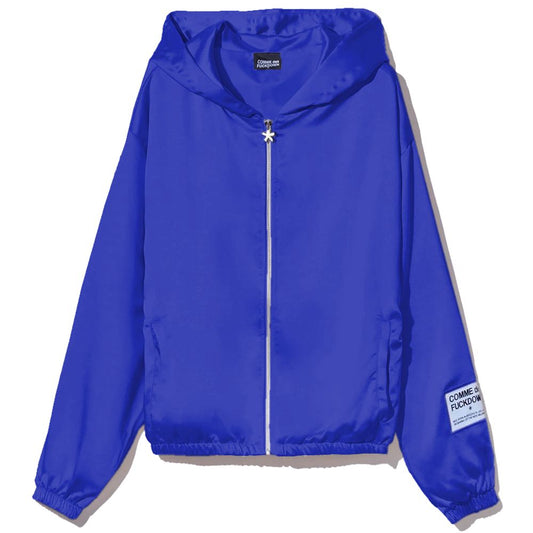 Comme Des Fuckdown Blauer Polyesterpullover