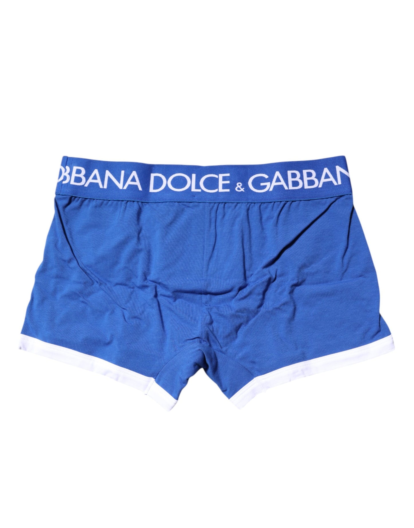 Dolce & Gabbana Blue Logo Waist Regular Boxer Brief Underwear