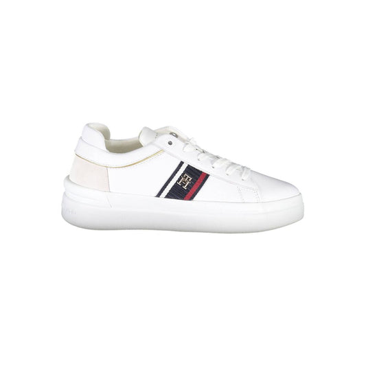 Tommy Hilfiger – Weiße Polyester-Sneaker