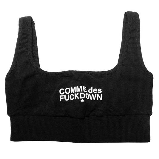 Comme Des Fuckdown Schwarze Baumwolloberteile und T-Shirts