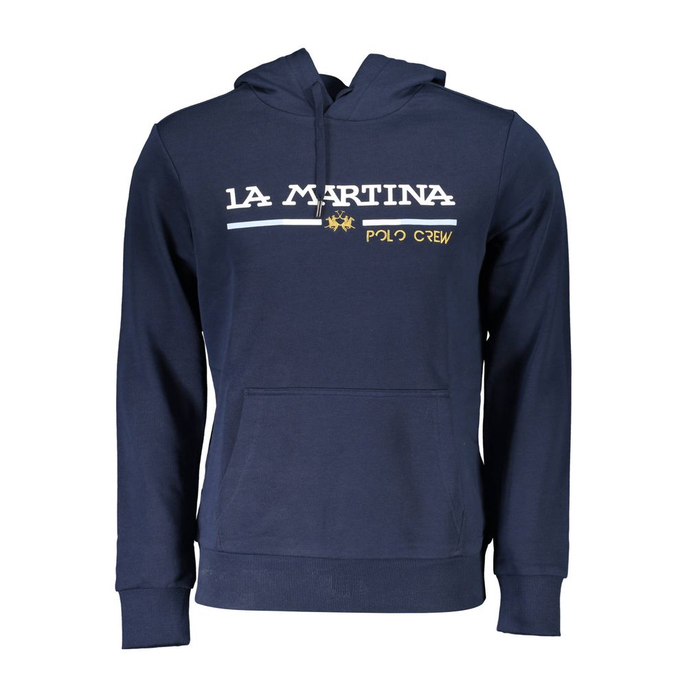 La Martina Blauer Baumwollpullover