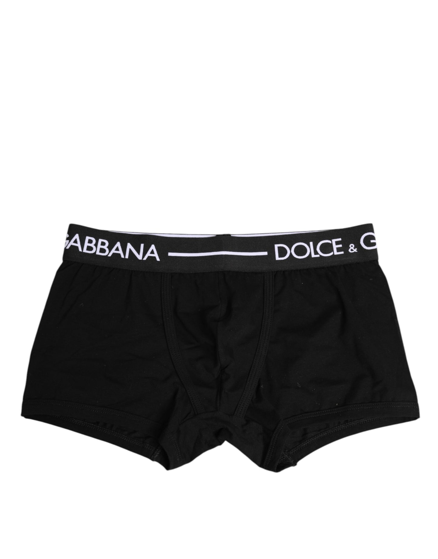 Dolce & Gabbana Black Cotton Stretch Regular Boxer Underwear