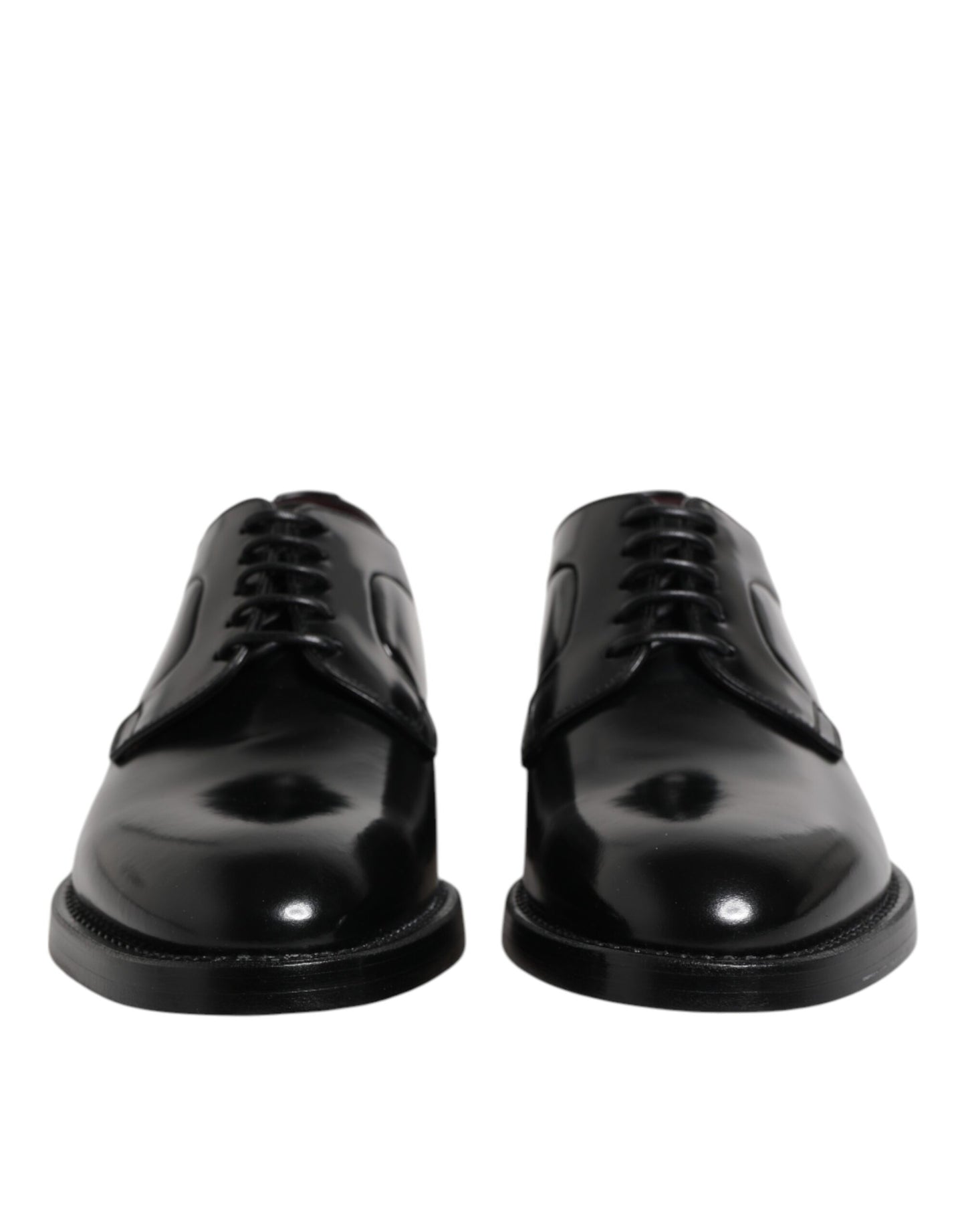 Dolce &amp; Gabbana – Schwarze Derby-Schuhe aus Kalbsleder mit Schnürung