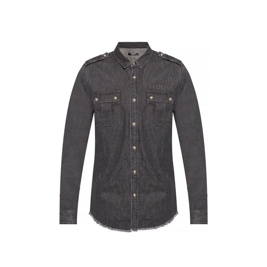 Balmain Baumwoll-Jeanshemd