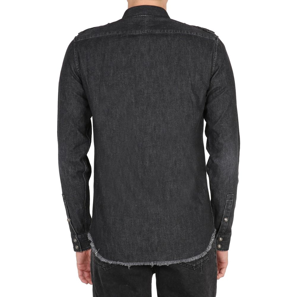 Balmain Baumwoll-Jeanshemd