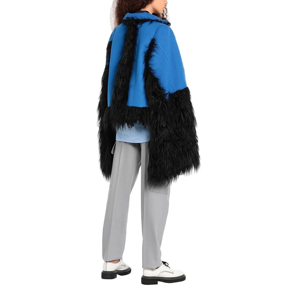 Maison Margiela Cape-Jacke mit Kunstpelzbesatz