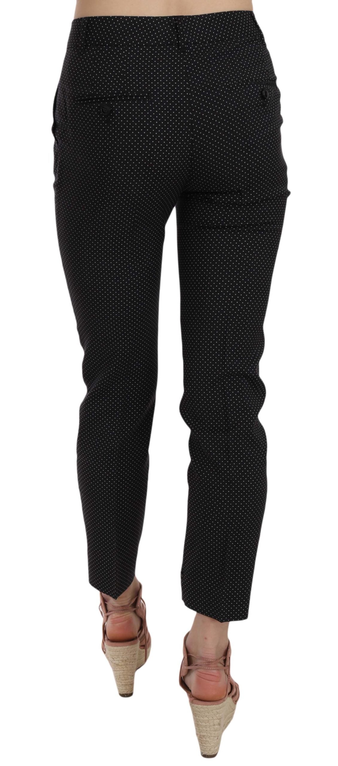 Dolce &amp; Gabbana – Schmale Caprihose mit Punkten und konischen Hosen