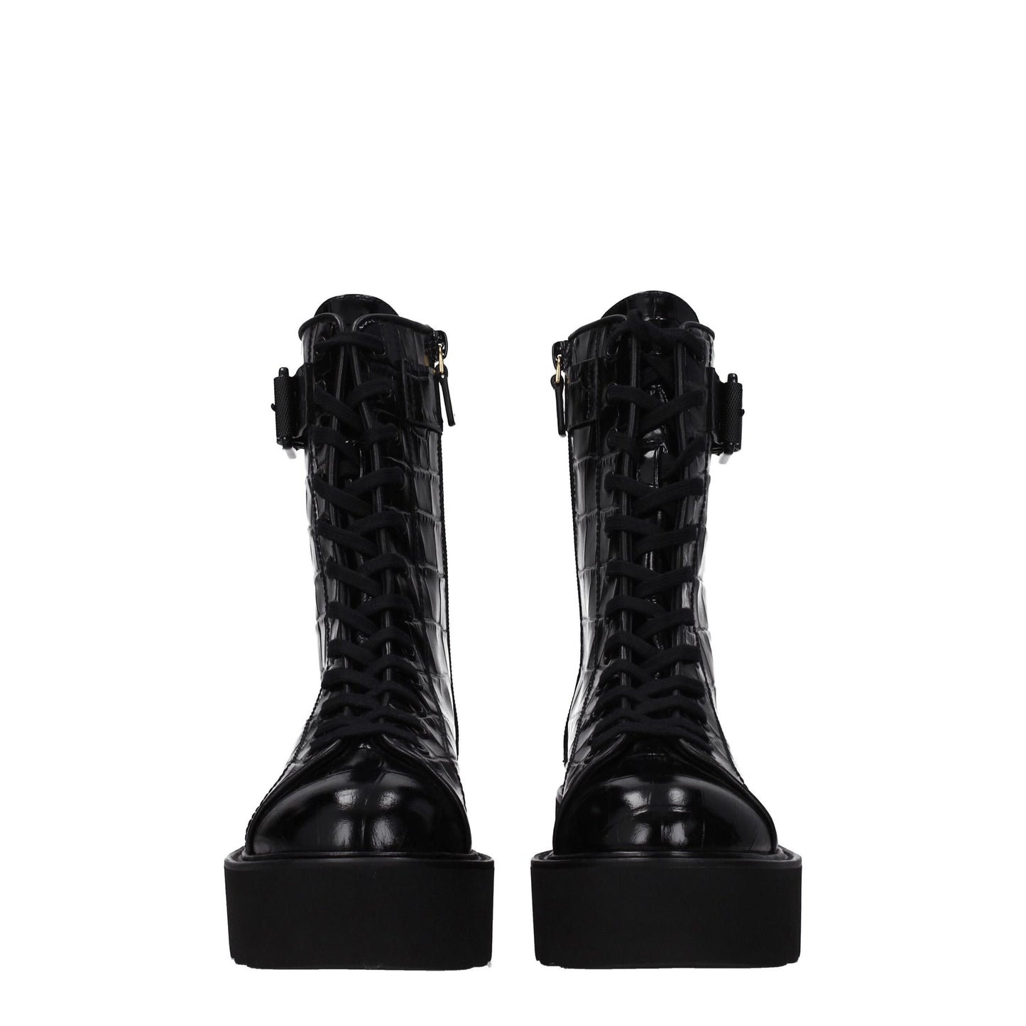 Stuart Weitzman – Schwarze Lederstiefeletten