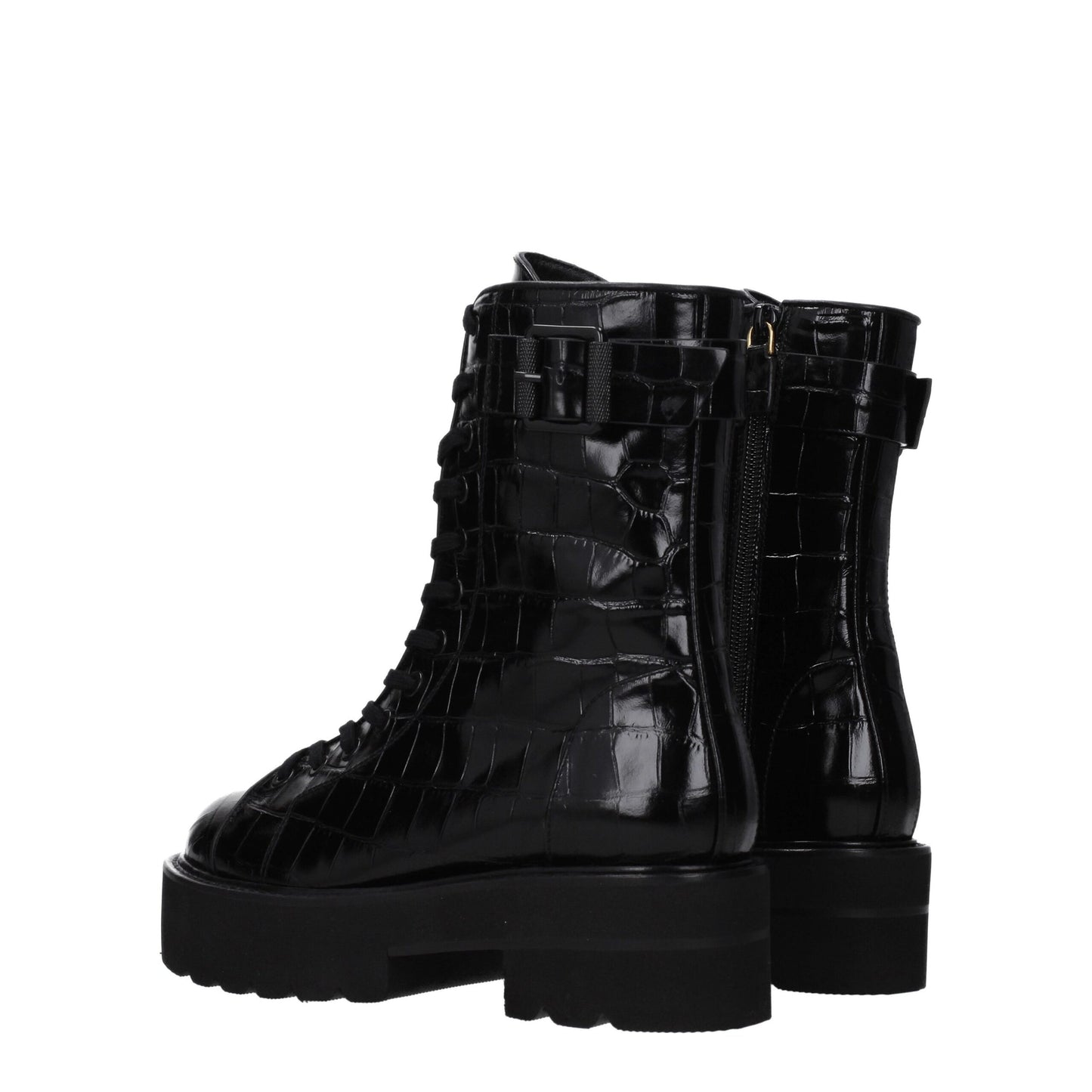 Stuart Weitzman – Schwarze Lederstiefeletten
