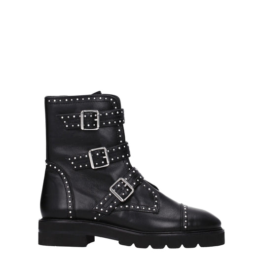 Stuart Weitzman – Schwarze Lederstiefeletten