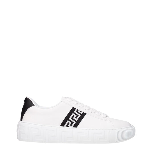Weiße Ledersneaker von Versace