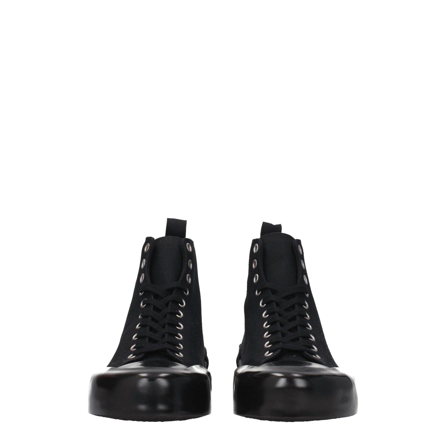 Jil Sander – Hohe Sneakers aus schwarzem Stoff
