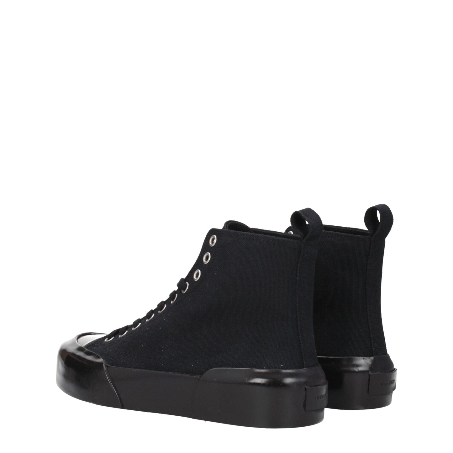 Jil Sander – Hohe Sneakers aus schwarzem Stoff