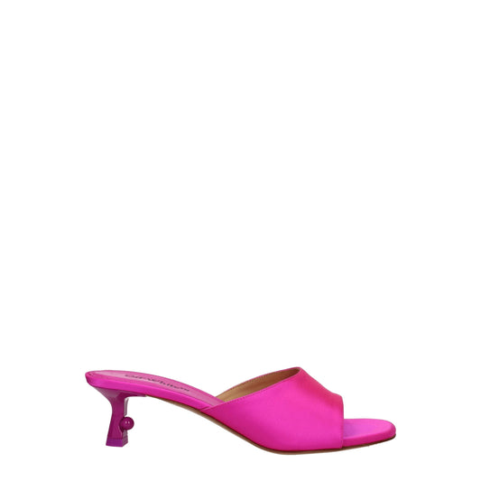 Off-White Pink Satin Stiletto Heels Sandalen