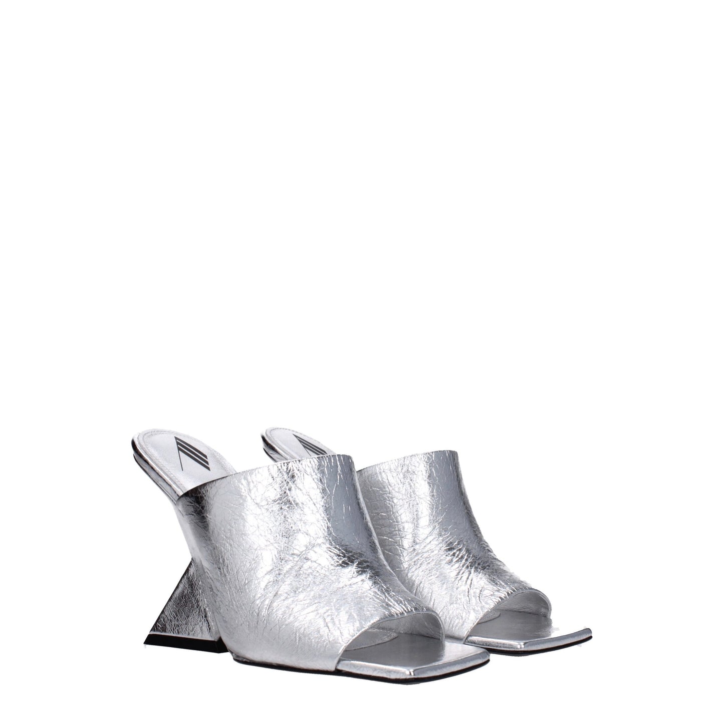 The Attico – Graue Plateauschuhe aus Leder