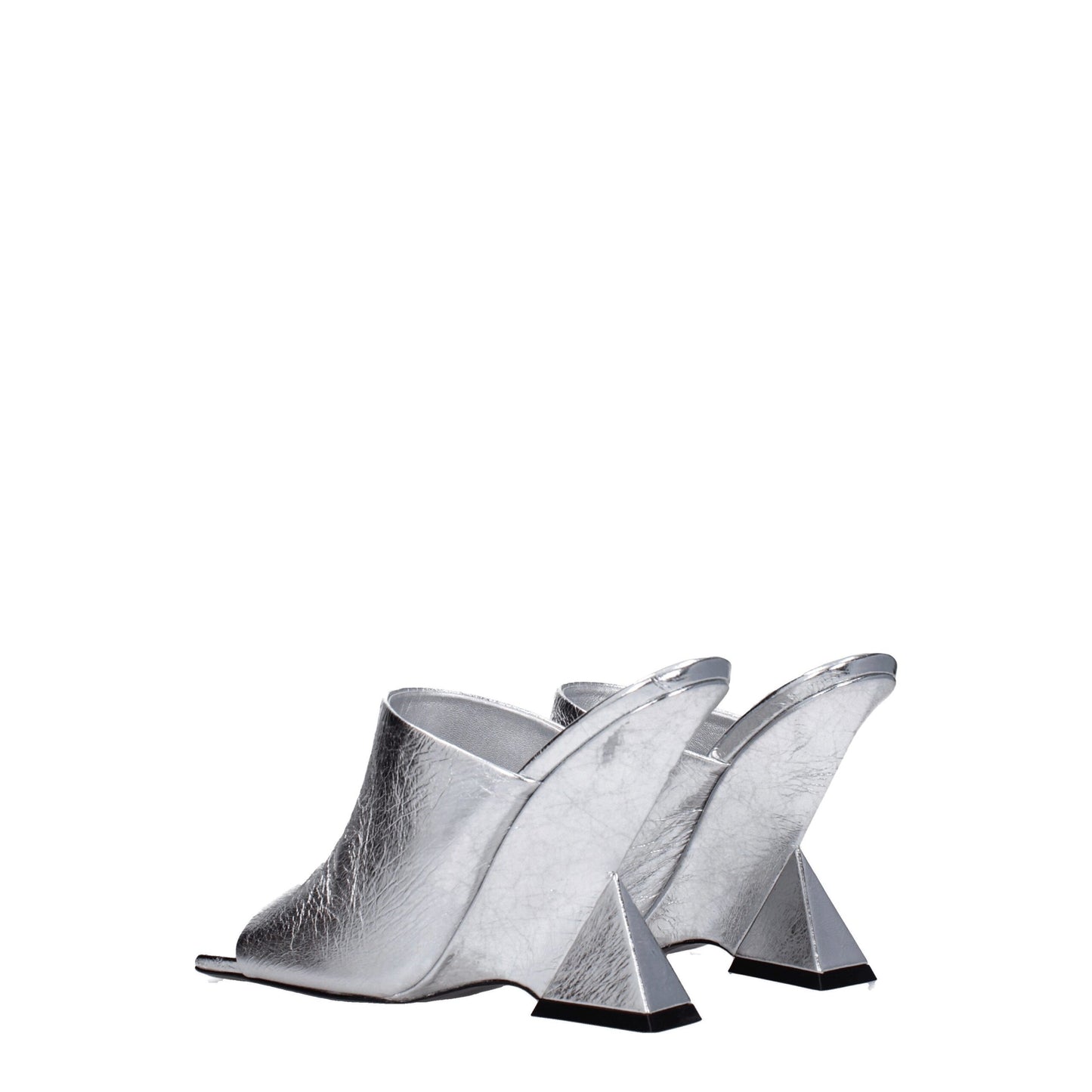 The Attico – Graue Plateauschuhe aus Leder