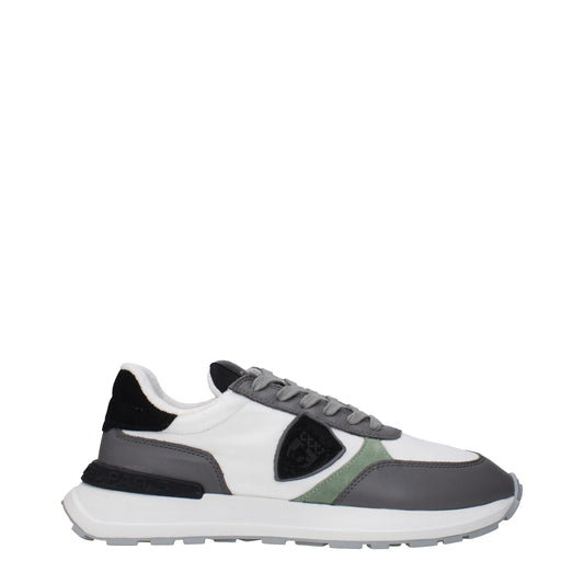 Philippe Model White Fabric Low Top Sneakers