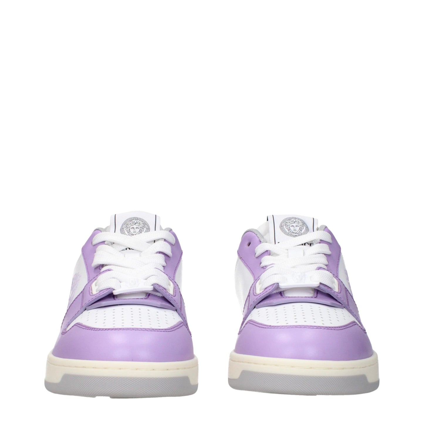 Versace White Leather Low Top Sneakers