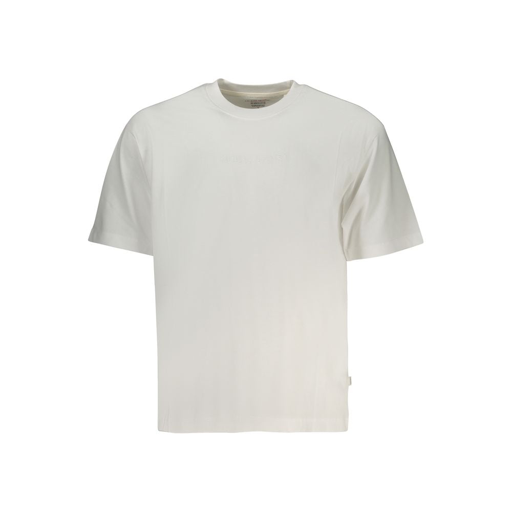 Guess Jeans Weißes Baumwoll-T-Shirt für Herren