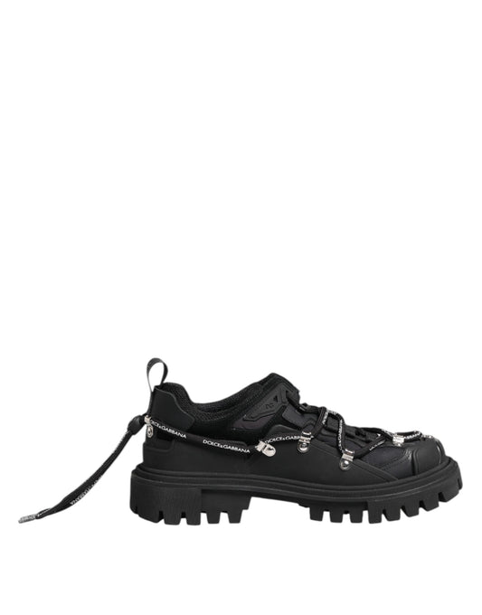 Dolce &amp; Gabbana – Schwarze Trekking-Sneaker mit niedrigem Schnürverschluss