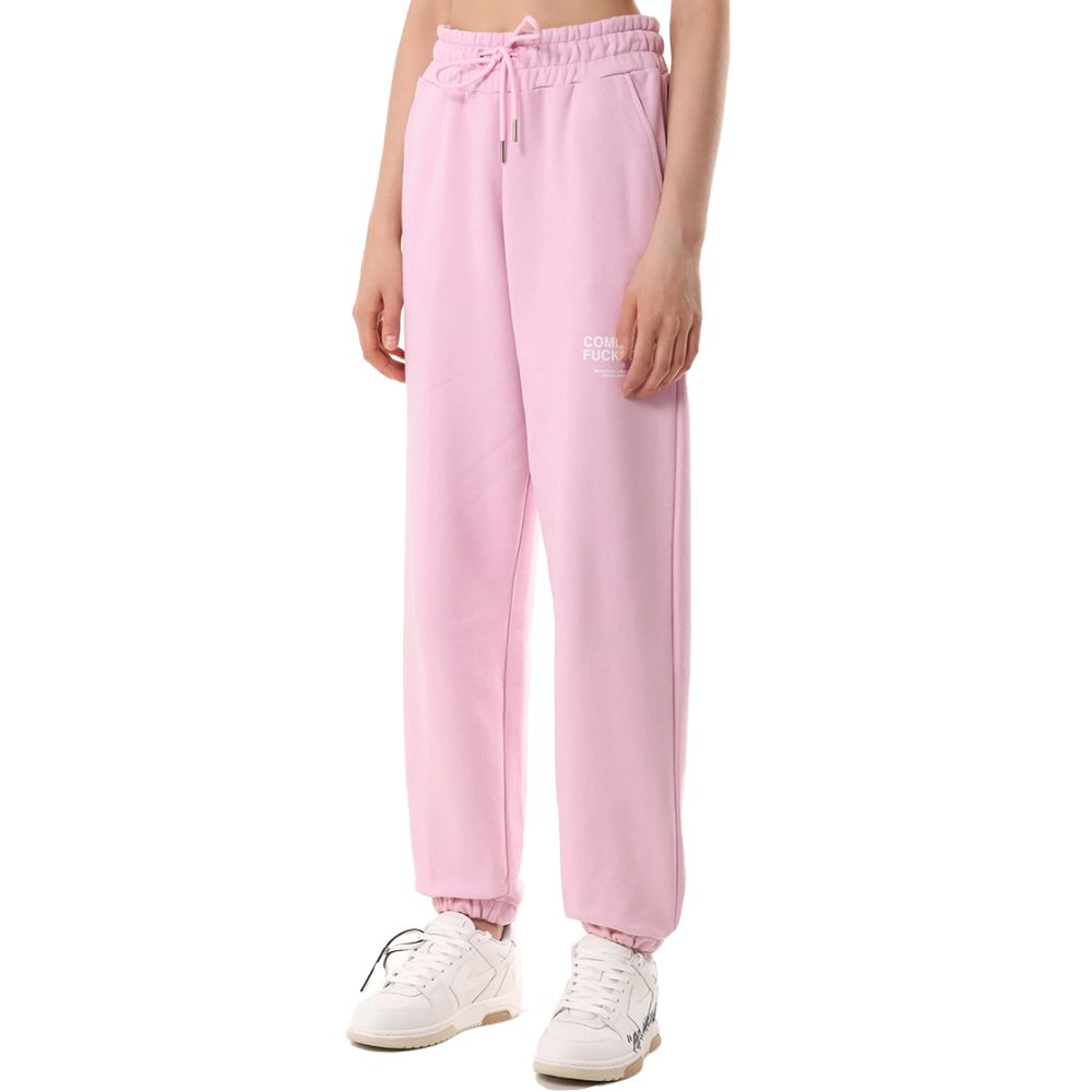 Comme Des Fuckdown rosa Baumwolljeans und -hose