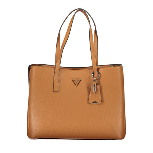 Guess Jeans – Braune Polyethylen-Handtasche