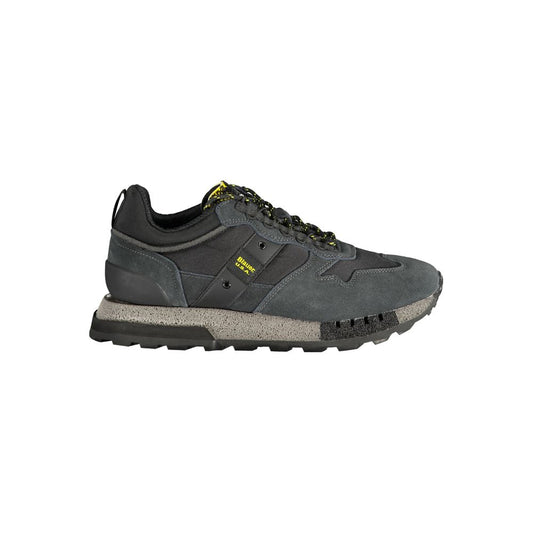 Blauer schwarzer Polyester-Sneaker