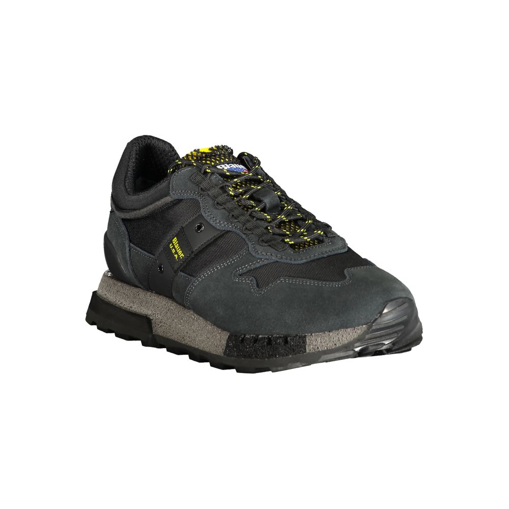 Blauer schwarzer Polyester-Sneaker