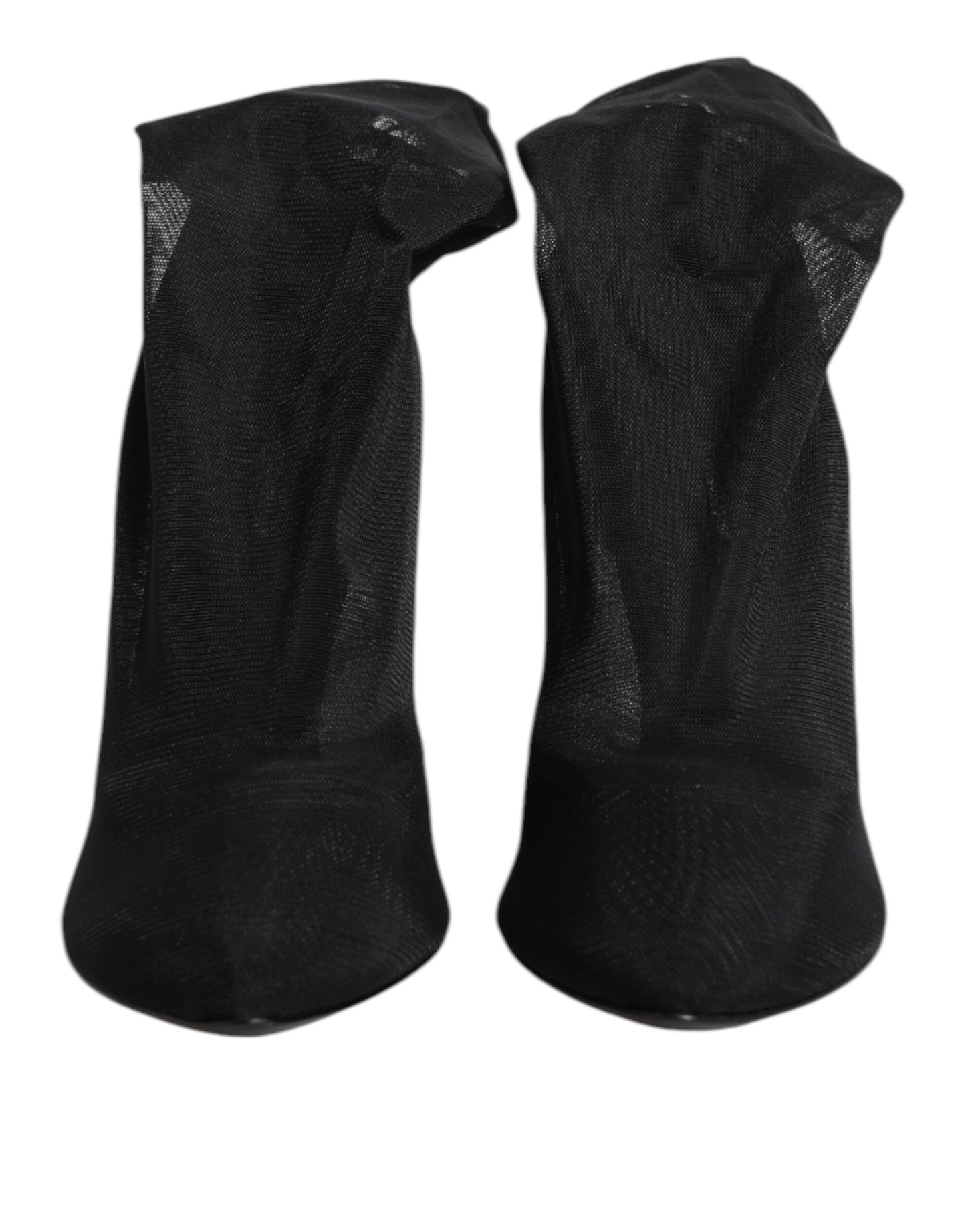 Dolce &amp; Gabbana – Sockenstiefel aus Stretch-Mesh in Schwarz aus Seide