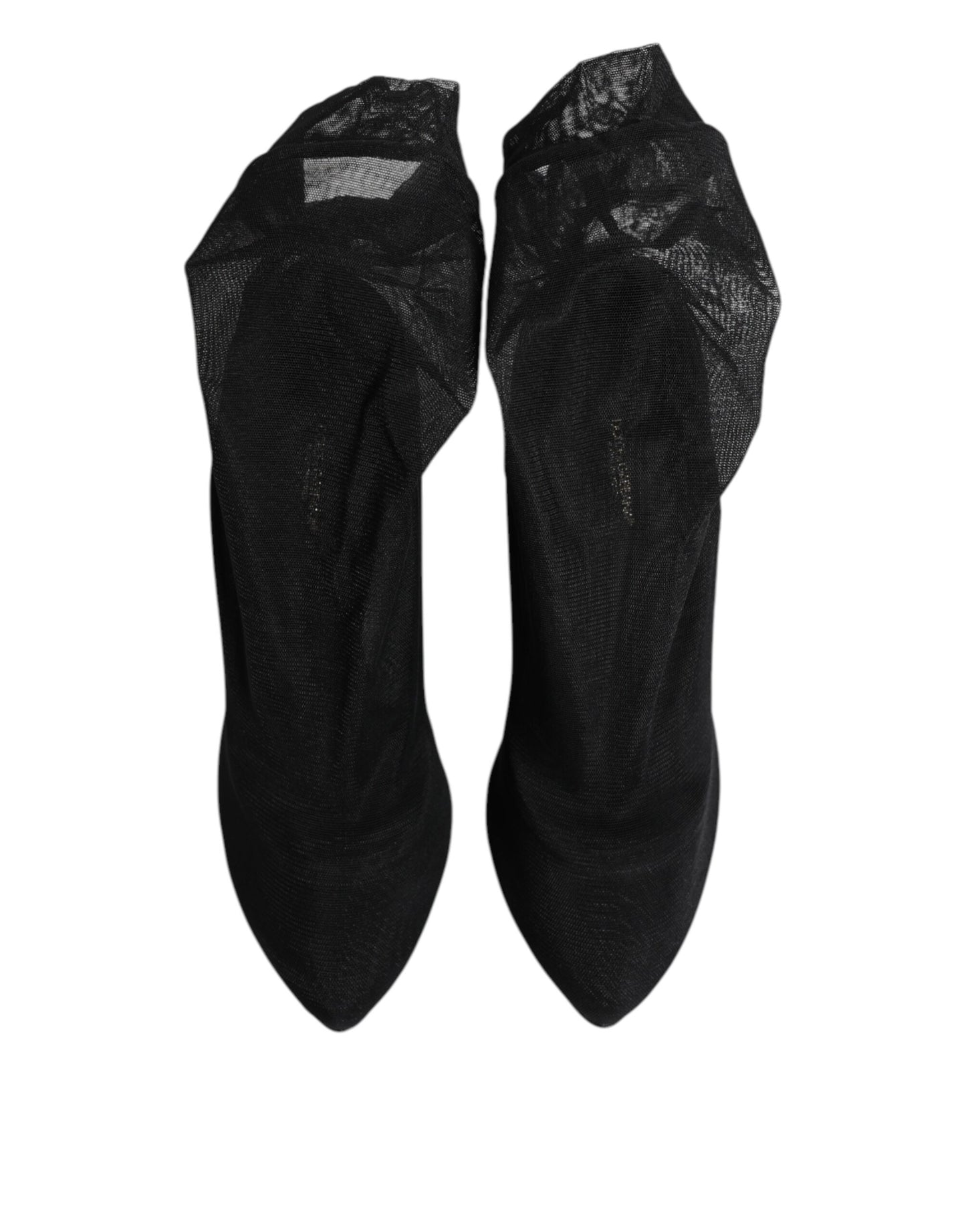 Dolce &amp; Gabbana – Sockenstiefel aus Stretch-Mesh in Schwarz aus Seide