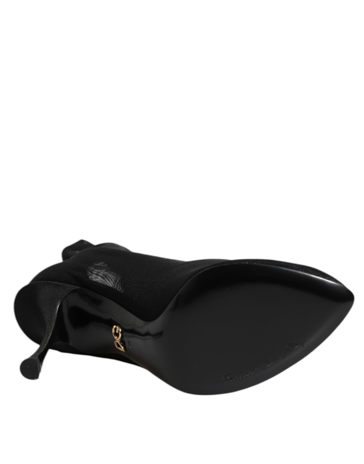 Dolce &amp; Gabbana – Sockenstiefel aus Stretch-Mesh in Schwarz aus Seide