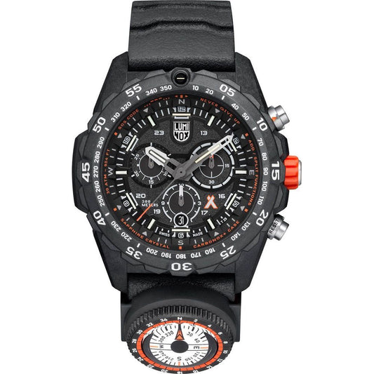 Luminox schwarze Kautschukuhr