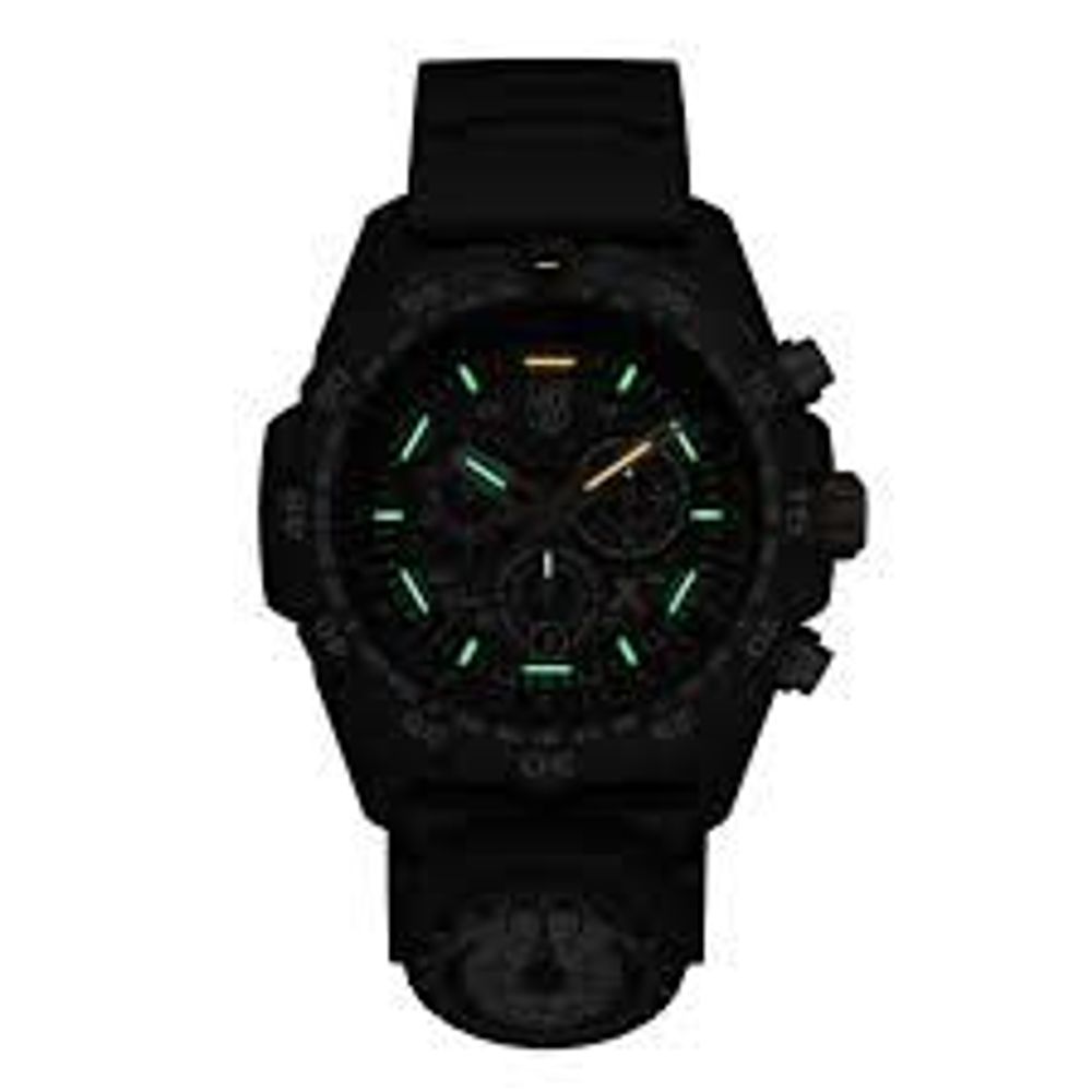 Luminox schwarze Kautschukuhr