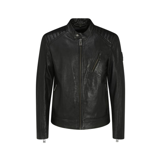 Belstaff Lammfell-V-Racerjacke