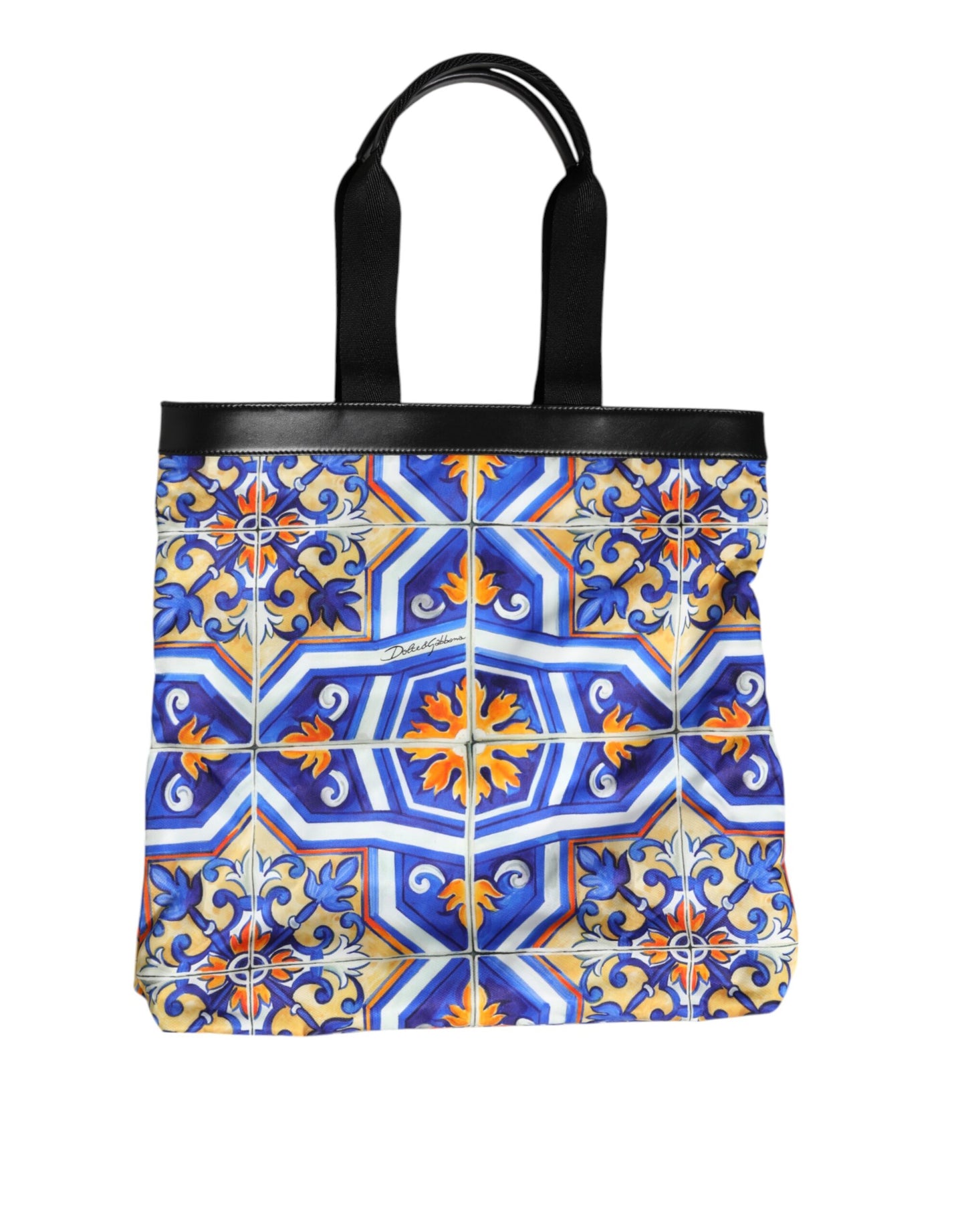 Dolce &amp; Gabbana Mehrfarbige Maiolica-Print-Tragetasche mit Schultergurt