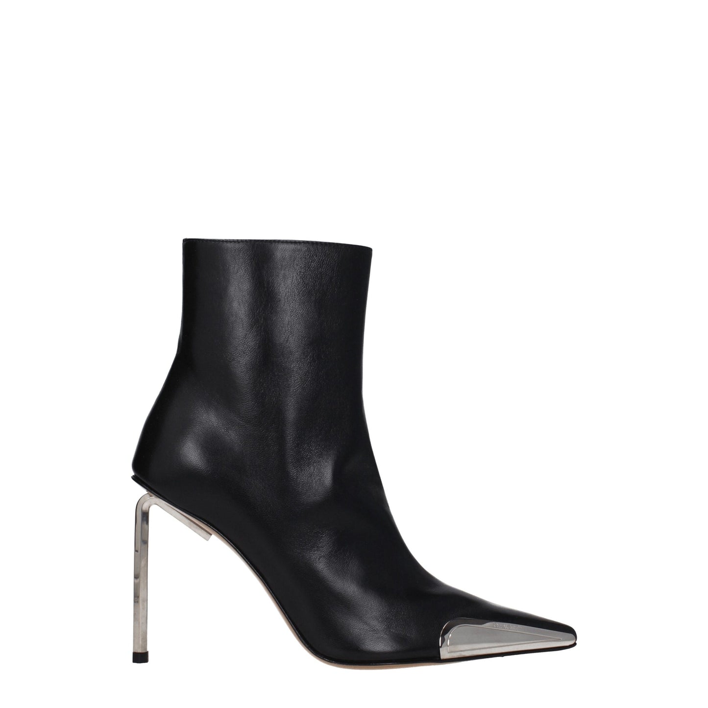 Off-White – Schwarze Lederstiefeletten