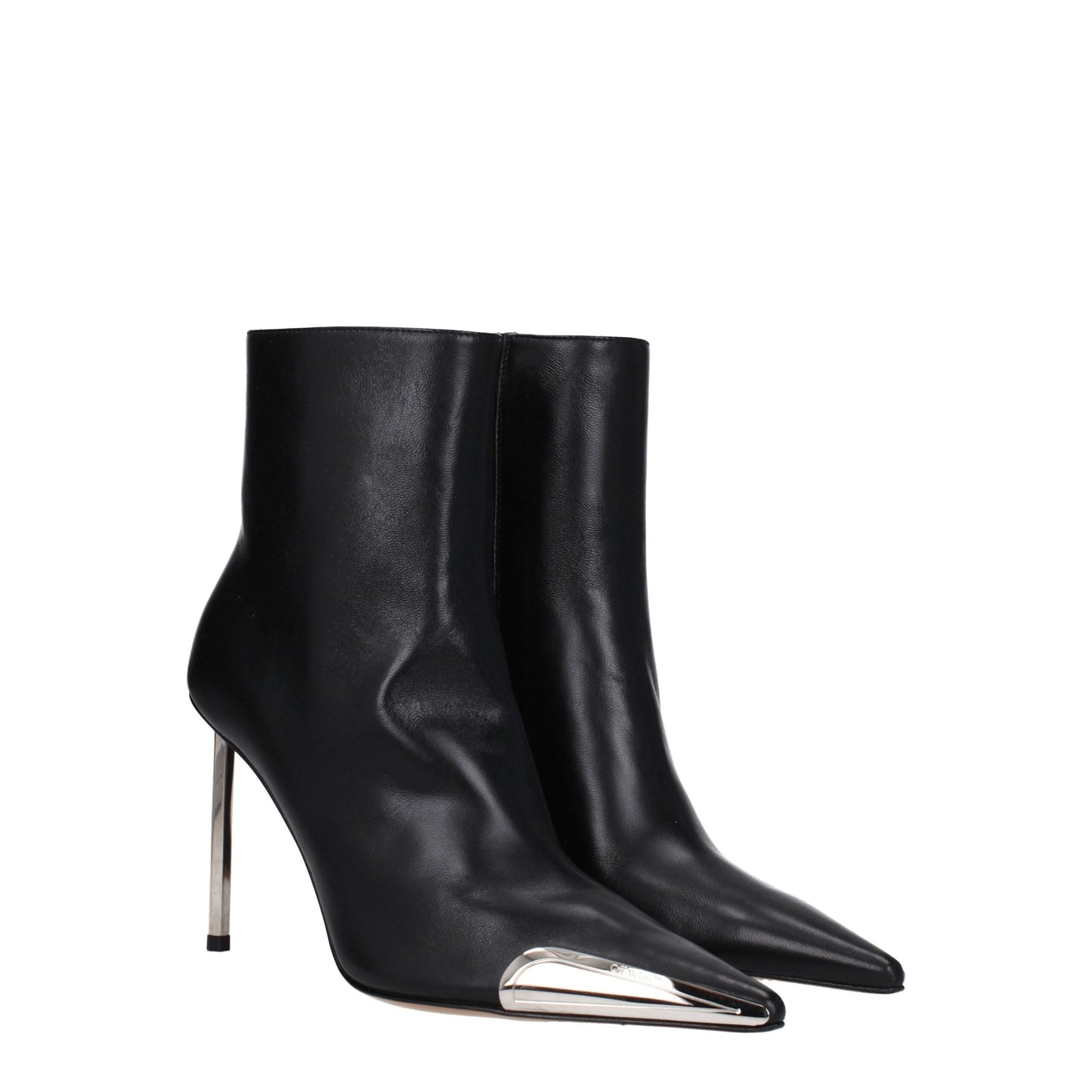 Off-White – Schwarze Lederstiefeletten